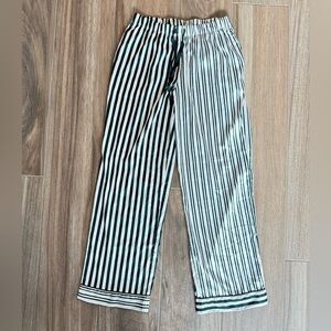 Victoria's Secret Green and White Silky Striped Pajama Pants. Wmn’s Small Short
